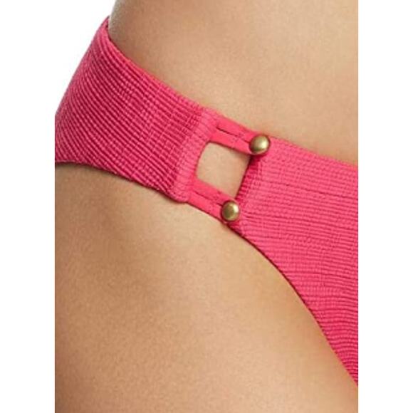 Nanette Lepore Women's Standard Hipster Bikini Pink Swimsuit Bottom Size 14 NWT - Picture 2 of 3
